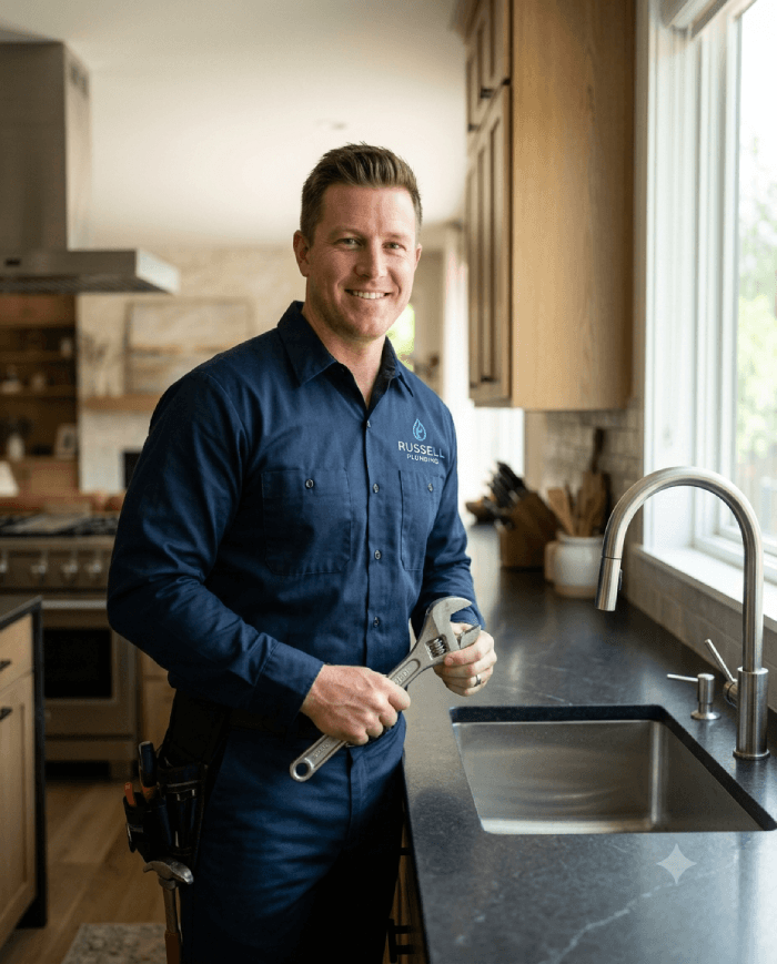 Russell Plumbing Job worker